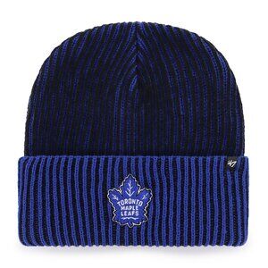 47 Toronto Maple Leafs Black & Blue Knit Cuffed Beanie
